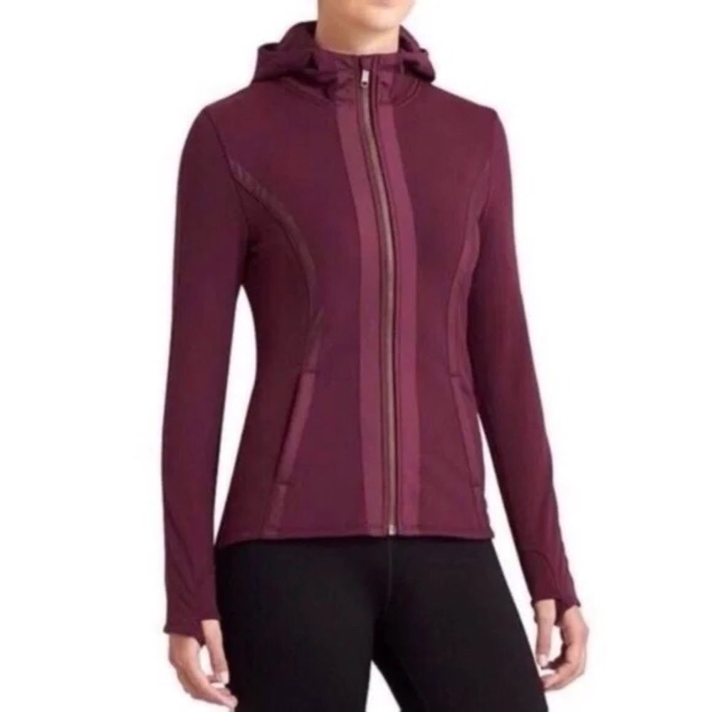 Athleta Verbier Hooded Jacket Burgandy